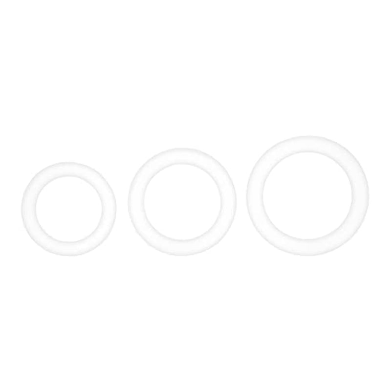 Cock Rings 3-Piece Set - Set Of 3 Penis Rings For Longer, Harder Erections - Skin-Friendly Silicone, 3 Sizes (2.5-5Cm)