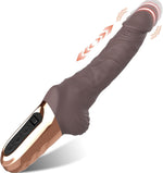 9.8" Thrusting Dildo with LED Display, 9 Vibration & Thrusting Modes, Silicone