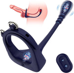 Adjustable Prostate Massager & Cock Ring – Vibrating Anal Beads for Intense Pleasure