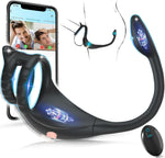 App-Controlled Vibrating Cock Ring & Bullet – Remote Prostate & Anal Sex Toy