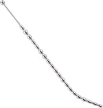 Curved Stainless Steel Urethral Sound – Beaded Dilator Plug for Men’s Stimulation