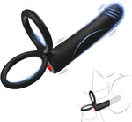 Strap-On Vibrating Anal Dildo with Cock Ring – Dual Stimulation for Men & Couples