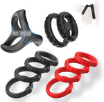 10-Piece Soft Silicone Cock Ring Set for Men – Stretchy Erection Enhancer