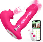Upgraded Rose Sucking & Thrusting Vibrator with 9 Modes, G-Spot & Clit Stimulator