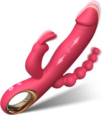 10-Mode Thrusting Dildo Vibrator, Silicone Waterproof G-Spot & Anal Massager