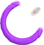 15.7" Vibrating Double-Ended Silicone Dildo – Strapless G-Spot & Anal Toy for Couples
