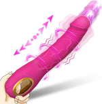 Upgraded 9" Thrusting G-Spot Vibrator – 10 Vibration & Thrusting Modes, Hot Pink