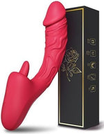 Red G-Spot Rabbit Vibrator with 7 Vibration, Licking & Thrusting Modes for Women