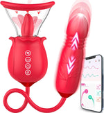3-in-1 Rose Stimulator – Licking, Thrusting & Vibrating G-Spot & Clitoral Toy