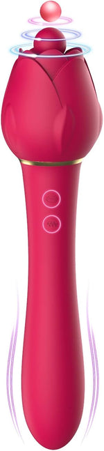 Upgraded Rose Clitoral & G-Spot Vibrator – 5 Licking Modes, 10 Intense Vibrations