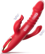 3-in-1 Thrusting Rabbit Vibrator with 12 Modes – G-Spot & Clitoral Stimulation