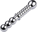 Dual-Ended Metal Dildo & Prostate Wand – Anal Beads & Massage Probe for Couples
