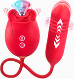 Upgraded Rose Vibrator – 9 Suction & 9 Thrusting Modes, G-Spot & Clitoral Stimulator