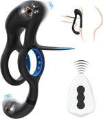 3-in-1 Vibrating Cock Ring – Clitoral Stimulator & 10-Mode Waterproof Toy
