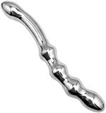 Stainless Steel Double-Ended Beaded Dildo – Heavy-Duty Prostate & G-Spot Massager