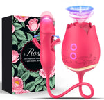 Rose Sucking & G-Spot Vibrator – 10 Suction & 10 Flapping Modes for Intense Pleasure