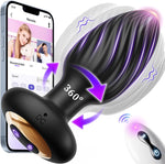 360° Rotating Prostate Massager – APP Control Vibrating Anal Plug with 9 Modes