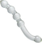 Clear Glass Double-Ended Dildo – 8.46" G-Spot Pleasure Wand with Beaded Design
