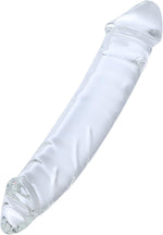 Large Clear Glass Double-Ended Dildo | Dual-Sided Crystal Wand for G-Spot Pleasure