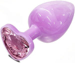 Small Anal Plug for Beginners with Heart-Shaped Jewelry Base, G-Spot Toy