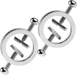 Stainless Steel Nipple Clamps 2Pcs Non-Piercing Breast Shields Body Jewelry
