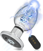Remote-Controlled Metal Anal Plug – 10 Vibration & 6 Electric Shock Modes