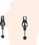 Adjustable Nipple Clamps with Metal Weights & Silicone Cushion – Sensory BDSM Play