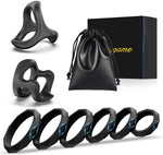 Silicone Cock Rings for Men – 8 Size Erection Support Rings for Couples Play