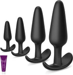 4-Piece Silicone Butt Plug Set β Beginner to Advanced Trainer Kit with Flared Base