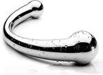 G-Spot Stimulating Dual-Ended Metal Wand, Curved Fetish Plug for Couples