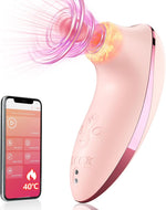 Heating Sucking Vibrator – APP Remote Clitoral & Nipple Stimulator with 5 Suction Modes