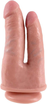 Realistic Flesh-Toned Double Penetrator Dildo for Dual Pleasure and Stimulation