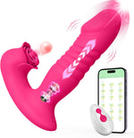 Thrusting Rose Vibrator – 9 Modes for Clitoral, Nipple & Couples Play, Adult Toy