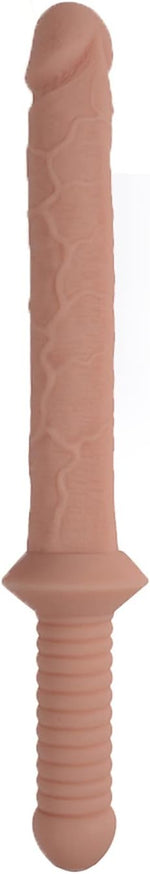 14.9-Inch Flexible Double-Ended Dildo with Handle – Realistic Dual-Headed Toy