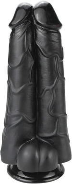Extra-Large Realistic Double Dildo with Suction Cup for G-Spot & Anal Stimulation