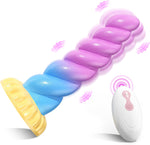 Silicone Vibrating Dildo with Suction Cup, 8 Vibration Modes & Remote Control
