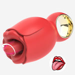 Rose Vibrator for Women – 8 Licking Modes, 360° Rotating, Nipple & Clitoral Stimulator