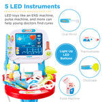 Play Doctor Kit For Kids, Pretend Medical Station Set With Carrying Case, Mobile Cart