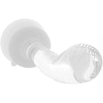 Icicles No 88 Glass G Spot Wand With Lube 1Oz | Harness Compabitle Strap-On Dildos | G-Spot P-Spot Massager | Realistic Dildos