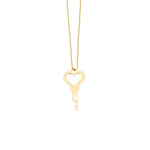Chastity Cage Keys Brass Replacement Cylinders With Keys For Male Chastity Devices Nice And Practical Heart Shaped Key Necklace Invisible Lock Replacements For Resin And Metal Cock Cage (Gold)