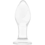 4 Inch Classic Glass Butt Plug With Lube 1Oz | Anal Sex Toys | Butt Plugs | Anal Plugs
