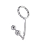 Metal Ball Anal Plug and Pull Ring Combo for Men - 2-in-1 Sex Toy