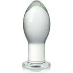 Glass Butt Plug Crystal Tapered Head Anal Plug For Anal Training Stimulation And Expansion Long Neck Mushroom Shaped Adult Sex Toys For Men Women Couples (S)