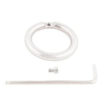 Male'S Cock Cage Flat Closed Base Ring For Chasity Cages Device Stainless Steel Virginity Lock 50Mm Jh350