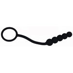 Black Silicone Pull Ring Five Pull Beads Anal Plug For Anal Training