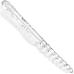 Double Ended Dildo 18.89 Inch Anal Beads With Veins And Glans For Anal Vagina Stimulation Double Side Cock Prostate Massager Sex Toy For Lesbian Men Women Transparent