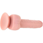 Curved 7 Inch Ballsy Dildo With Lube 1Oz | Harness Compatible Strap-On Dildos | Realistic Dildos | G-Spot | P-Spot