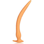 Super Long Anal Plug Dildo, Flexible Liquid Silicone Butt Plug Vaginal Anus Dilator Prostate Massage Stimulation Adult Erotic Sex Toys For Women Men (Large) Gold
