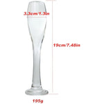Romantic Wine Glass Shape Anal Plug Long Neck Crystal Anal Trainer Crystal Butthole Plug Glass Dildo Penis Butt Plug Massager G-Spot Stimulation Adult Sex Toys For Men And Women