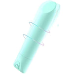 4 Colors Of Liquid Silicone Lipstick Vibrator With 10 Strong Modes Usb Recharge Bullet Vibrator Sex Toy For Women -Blue